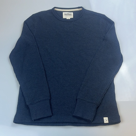 UpWest Cozy Up Waffle Crewneck Tee S135 - Picture 4 of 7